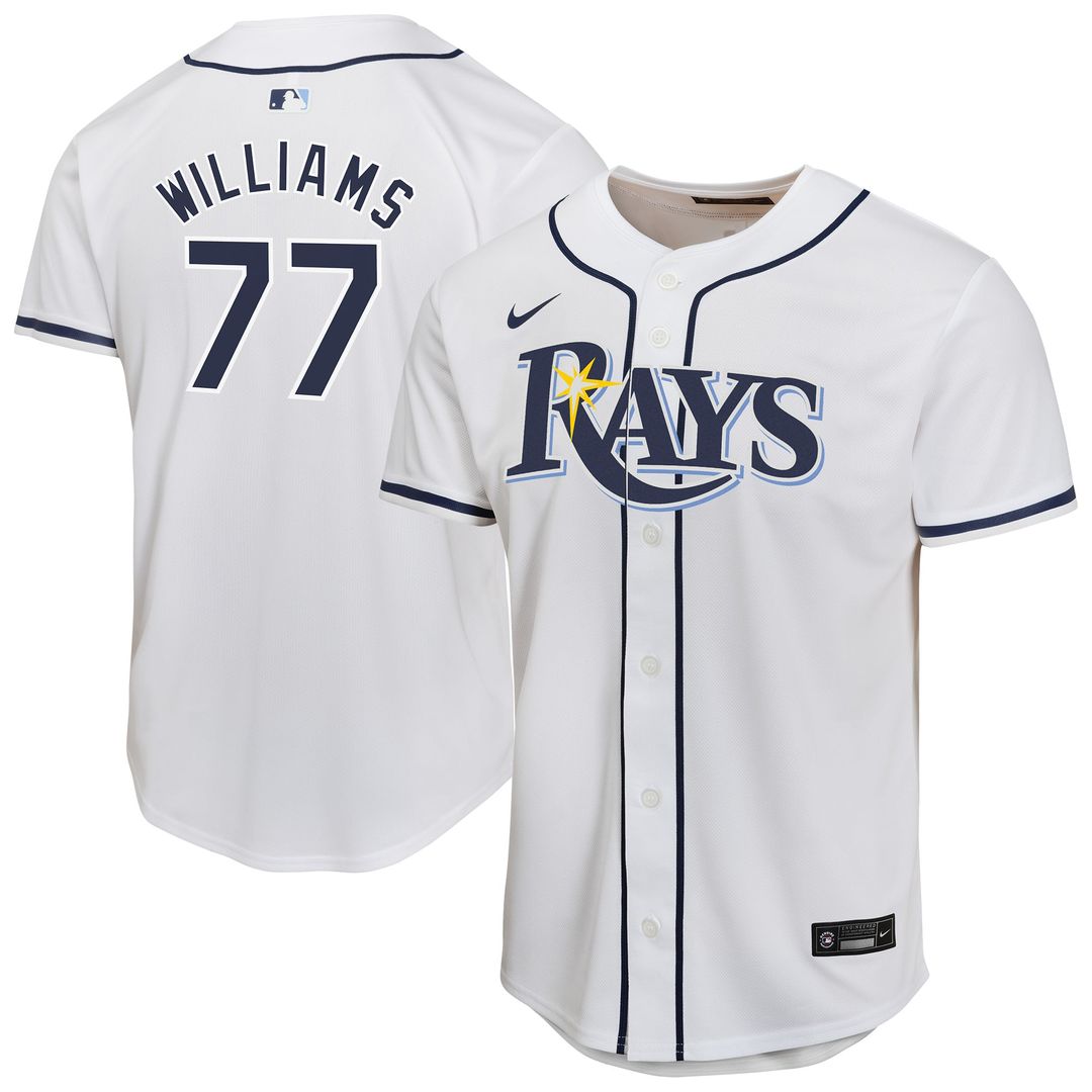 Carson Williams Tampa Bay Rays Youth Home Player Jersey - White