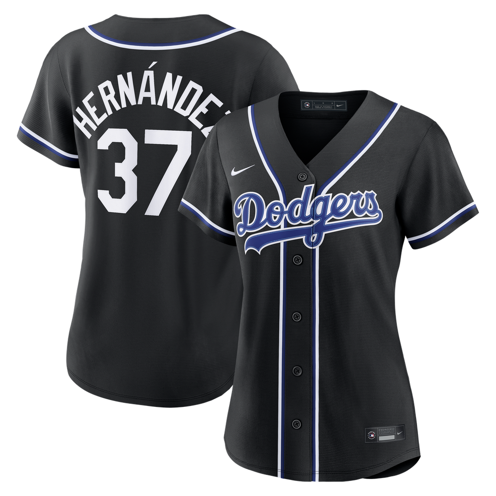 Teoscar Hernández Los Angeles Dodgers Women's Fashion Black Out Jersey