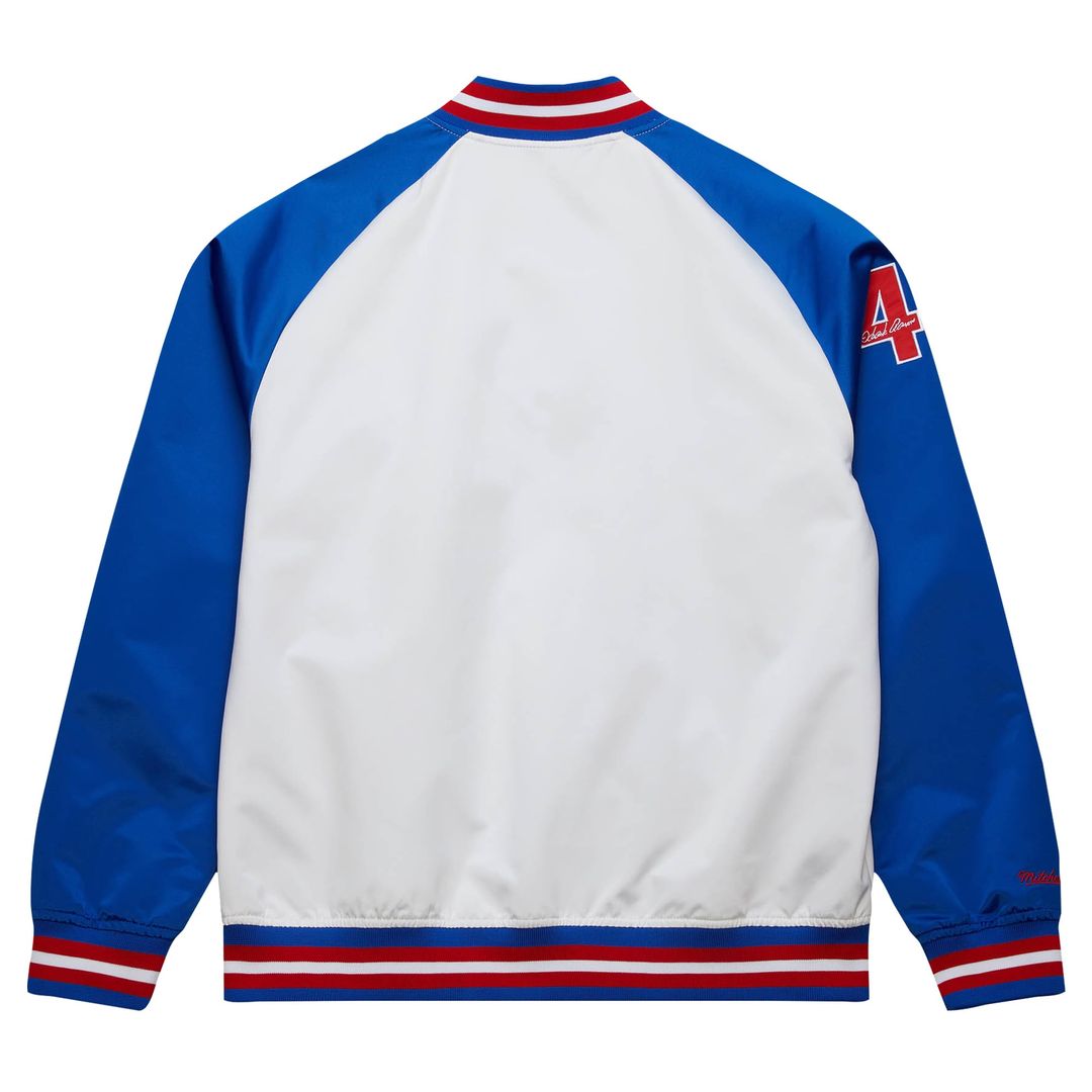 Hank Aaron Atlanta Braves Legends Lightweight Satin Raglan Full-Snap Jacket - White/Royal