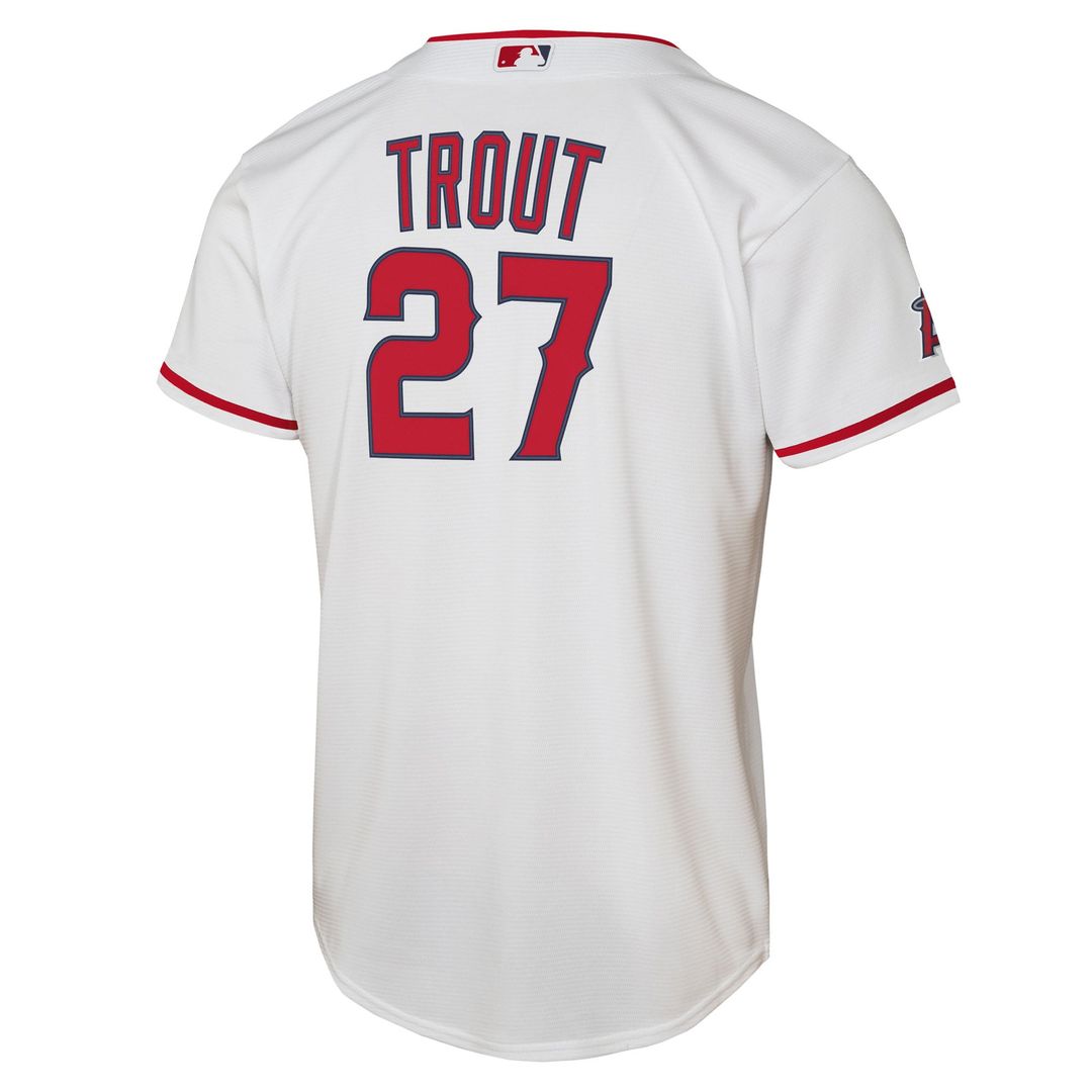 Mike Trout Los Angeles Angels Youth Home Jersey - White