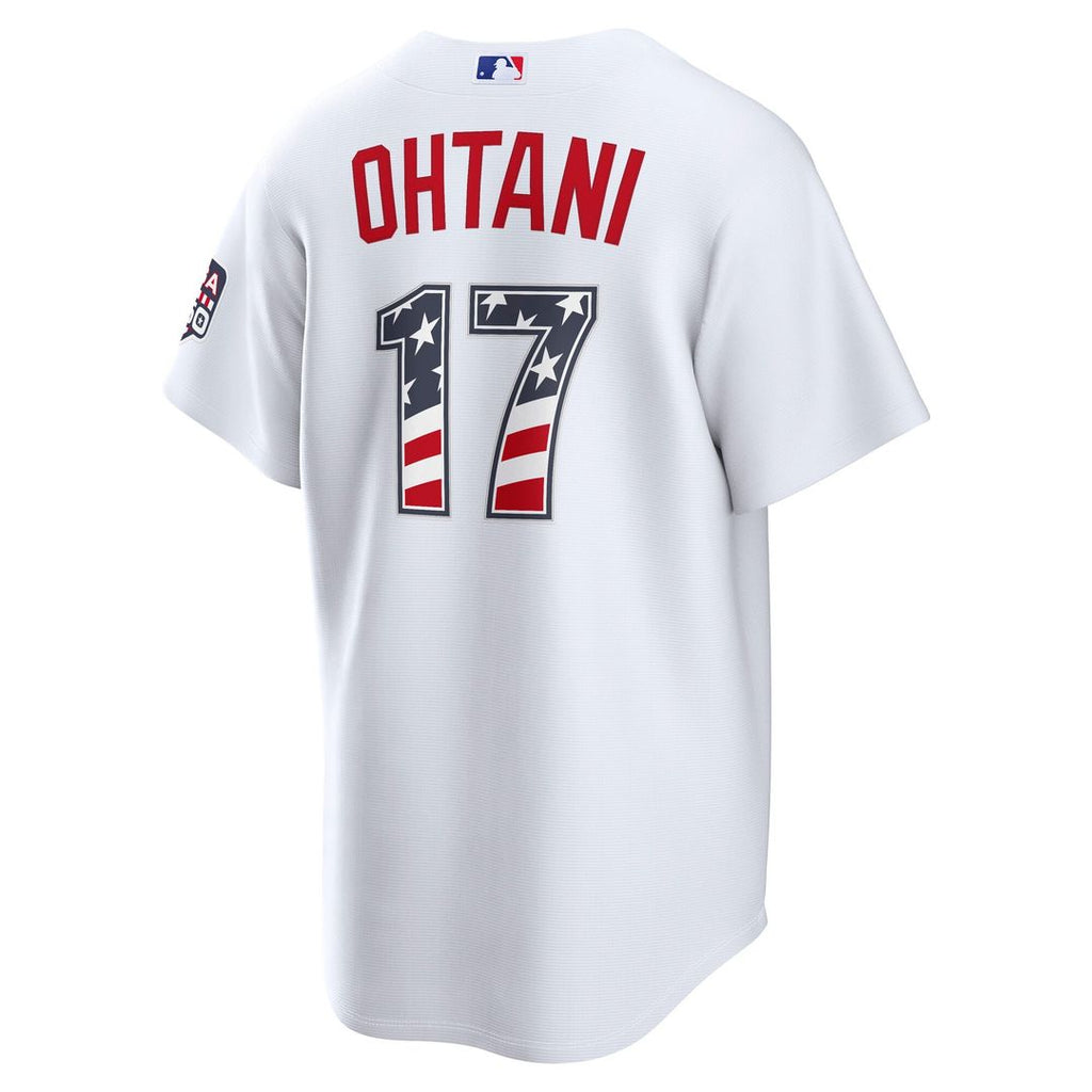 Fourth of July Los Angeles Dodgers Shohei Ohtani White USA 250 Jersey