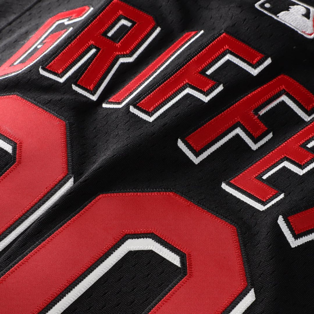 Ken Griffey Jr. Cincinnati Reds Big & Tall Cooperstown Mesh Jersey - Black