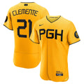 Roberto Clemente Pittsburgh Pirates Authentic Player Jersey - Gold