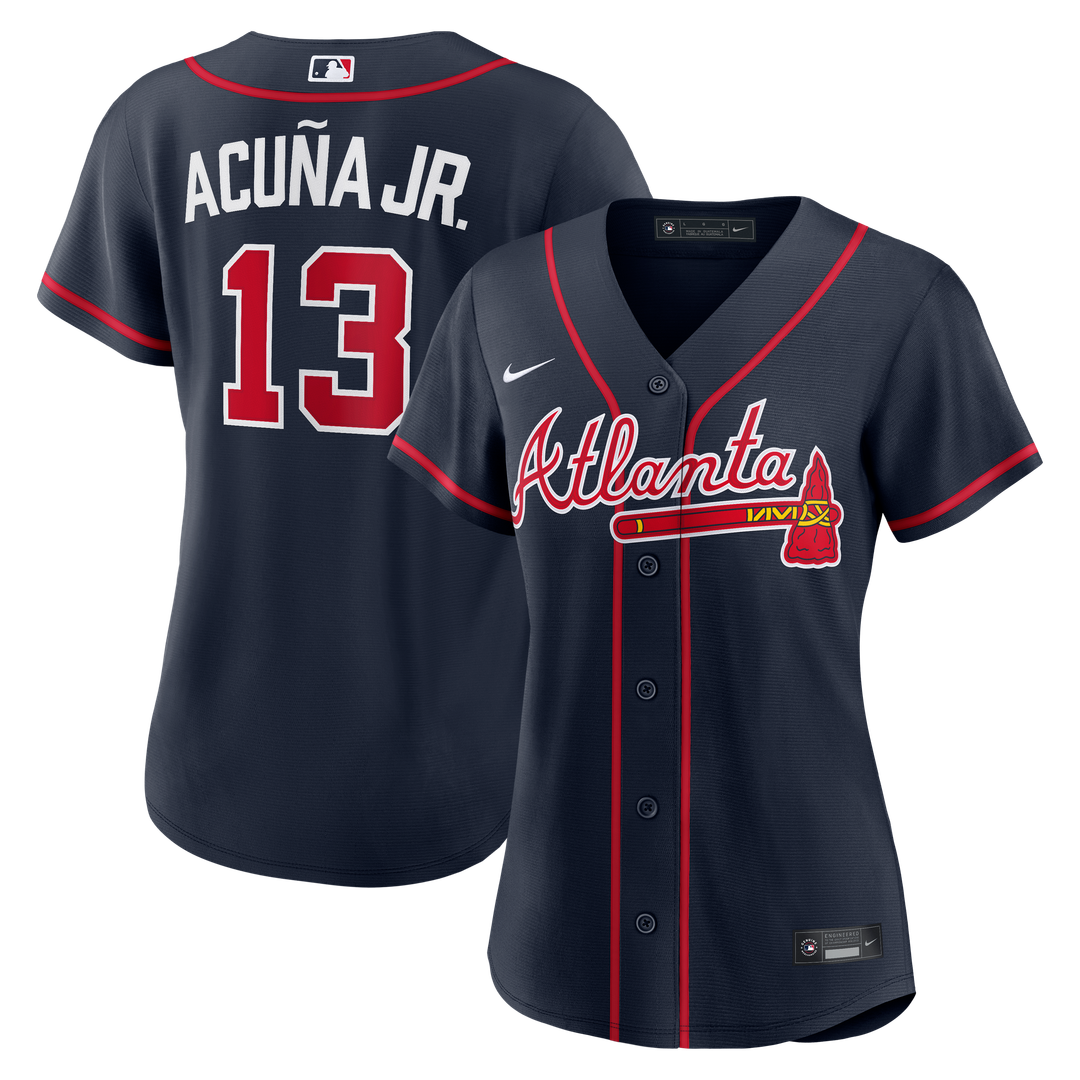 Ronald Acuña Jr. Atlanta Braves Women's Alternate Jersey - Red