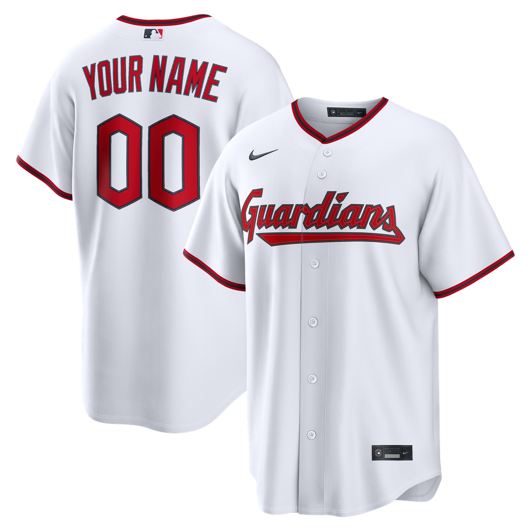 Cleveland Guardians Home Replica Custom Jersey - White