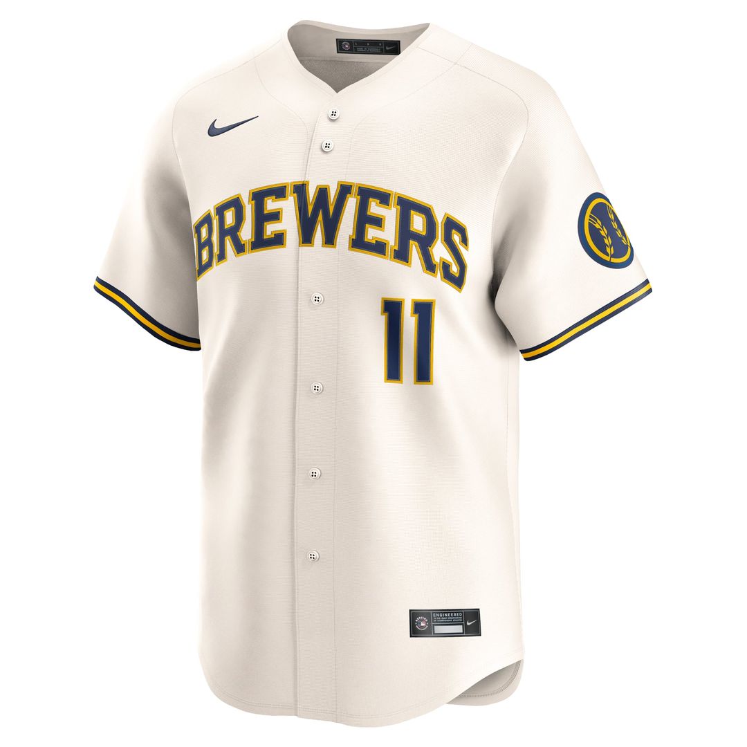 Jackson Chourio Milwaukee Brewers Home Jersey - Cream