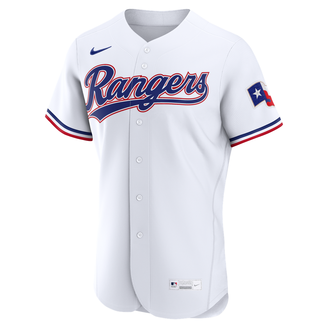 Texas Rangers Home Authentic Custom Jersey - White