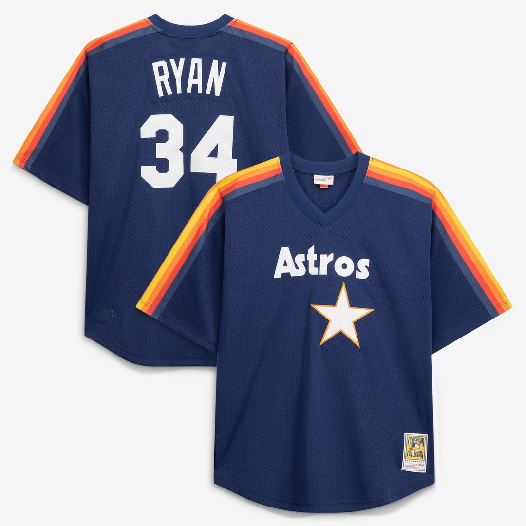 Nolan Ryan Houston Astros Big & Tall Mesh Jersey - Navy