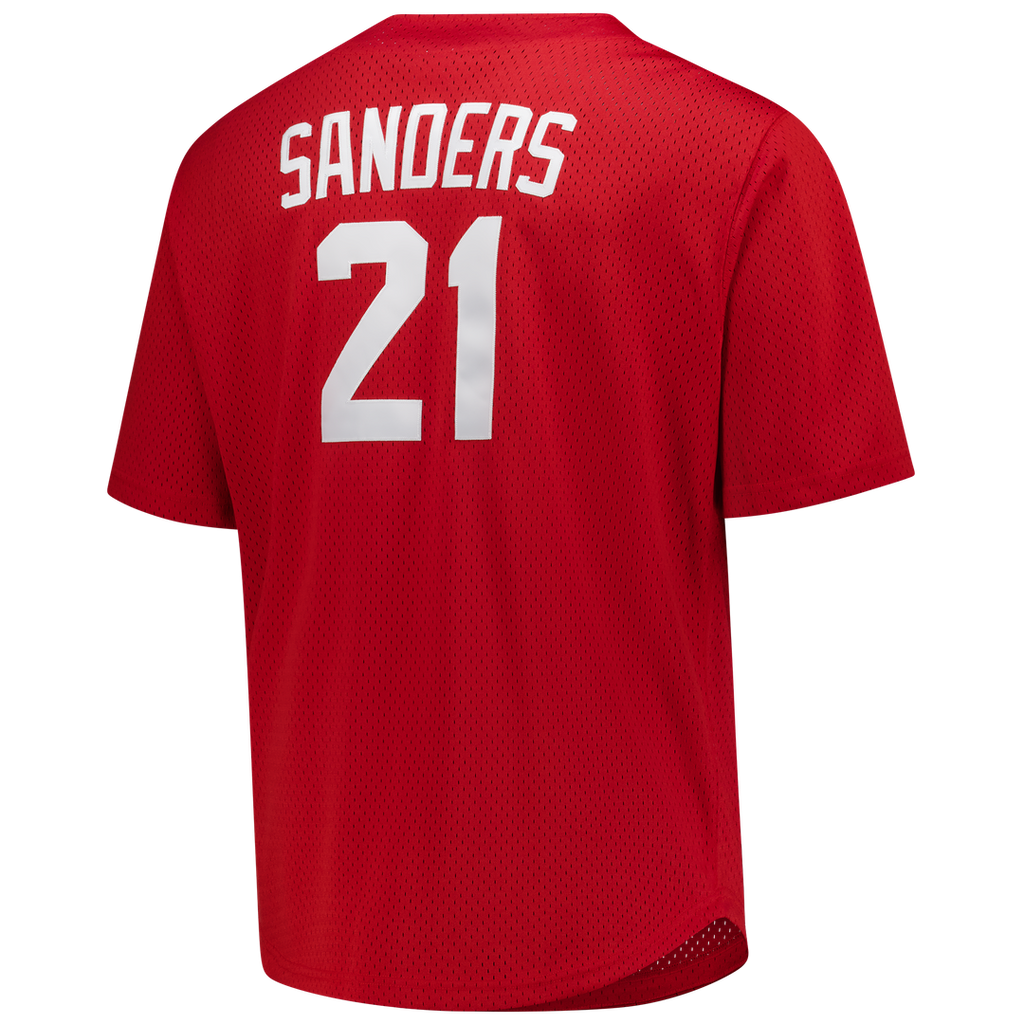 Deion Sanders Cincinnati Reds Big & Tall Cooperstown Mesh Jersey - Red