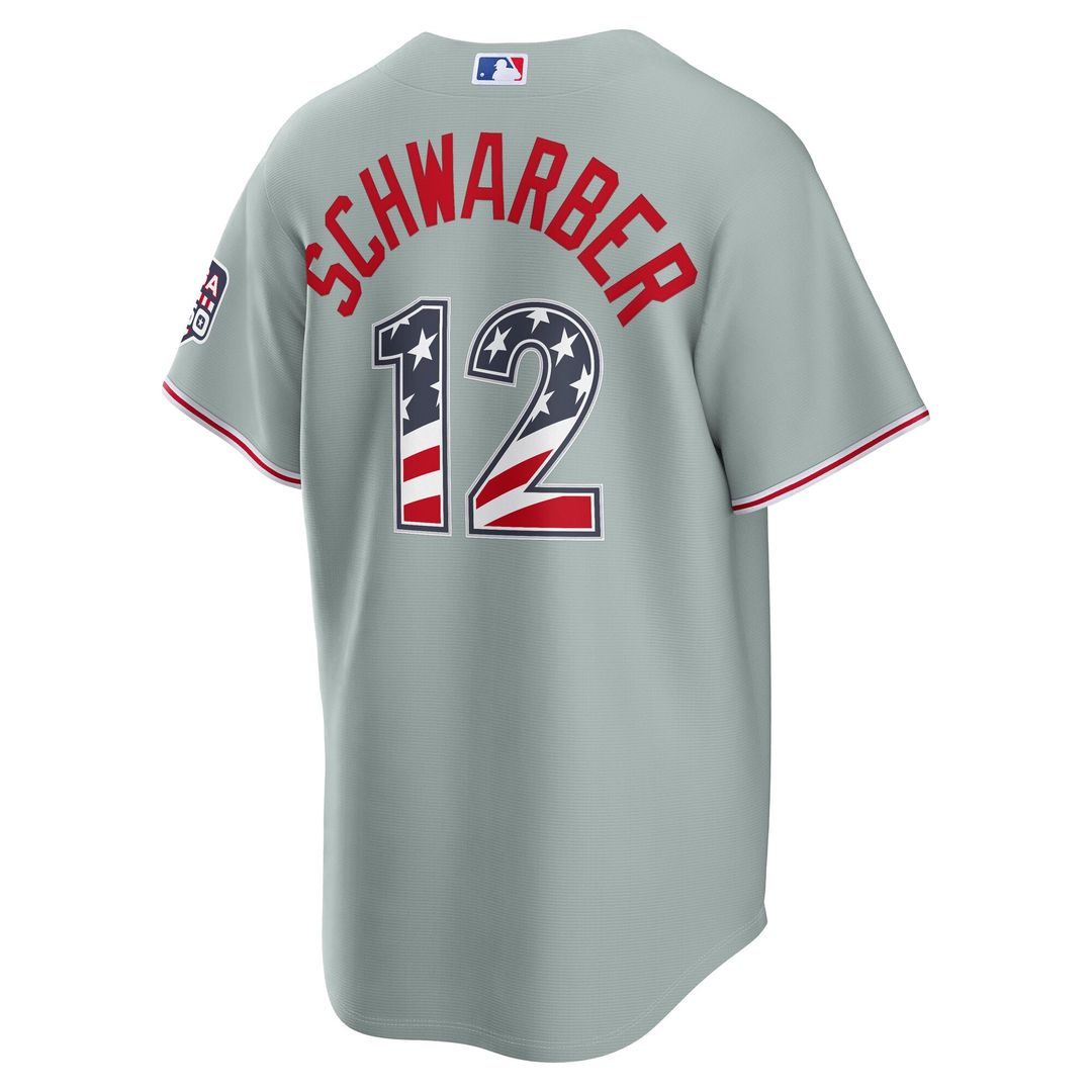 Fourth of July Philadelphia Phillies Kyle Schwarber Gray USA 250 Jersey