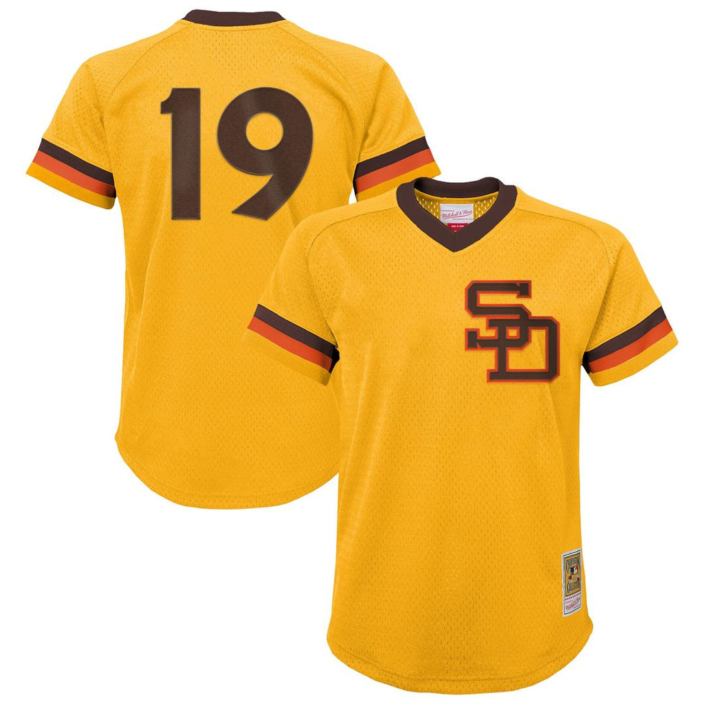 Tony Gwynn San Diego Padres Youth Mesh Jersey - Gold