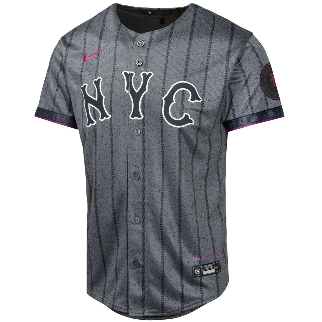 Francisco Lindor New York Mets Youth 2024 Jersey - Graphite