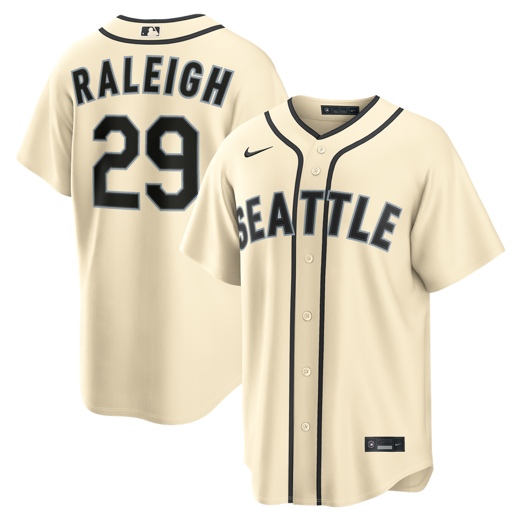 Cal Raleigh Seattle Mariners Alternate Jersey - Cream
