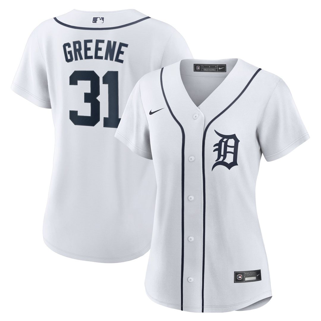 Riley Greene Detroit Tigers Women's Home Replica Player Jersey - White