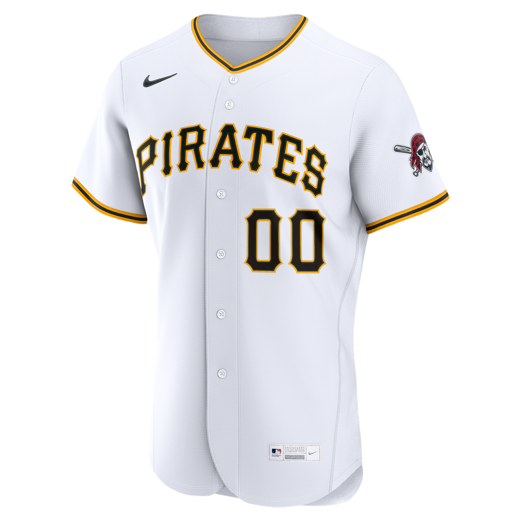 Pittsburgh Pirates Home Authentic Custom Jersey - White