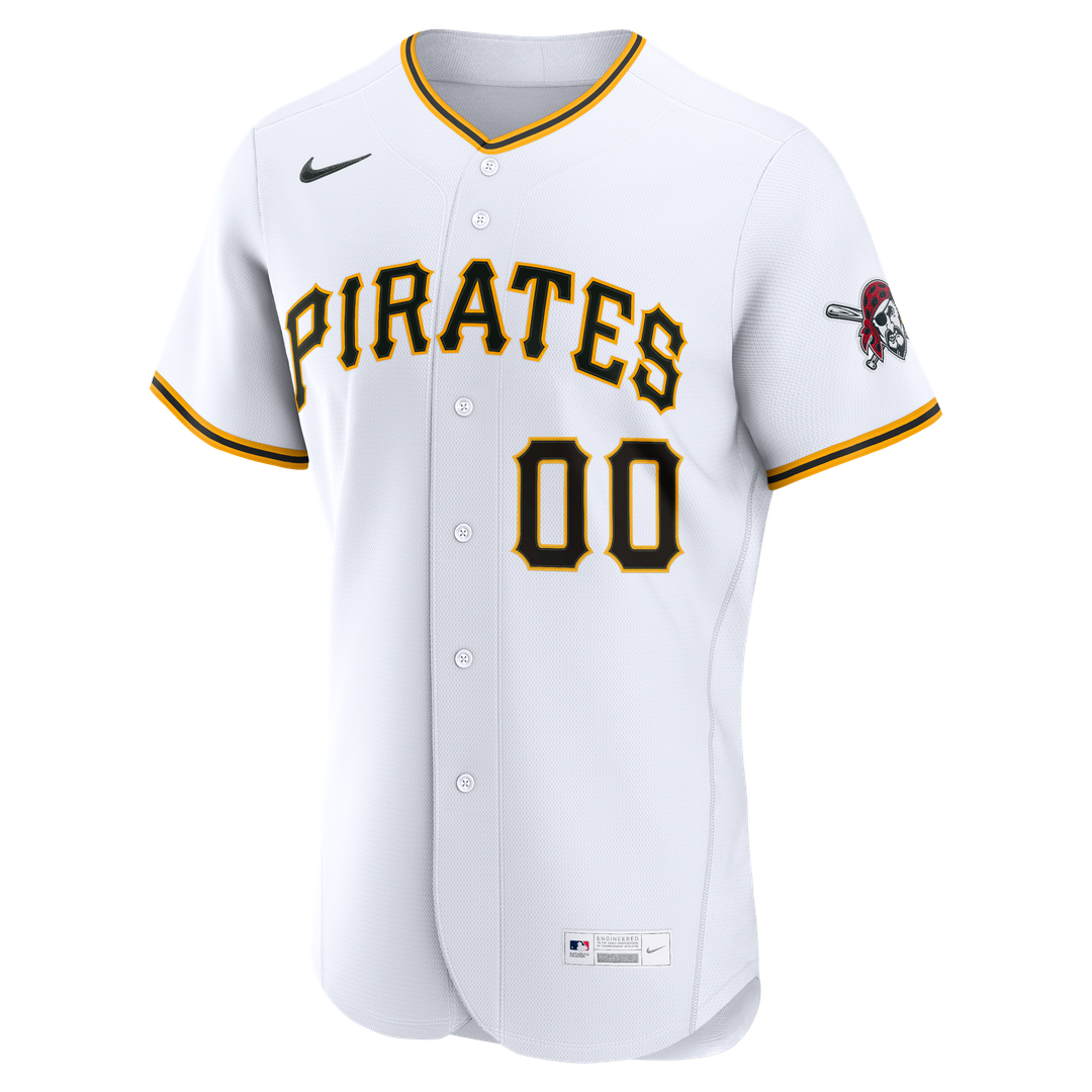 Pittsburgh Pirates Home Authentic Custom Jersey - White