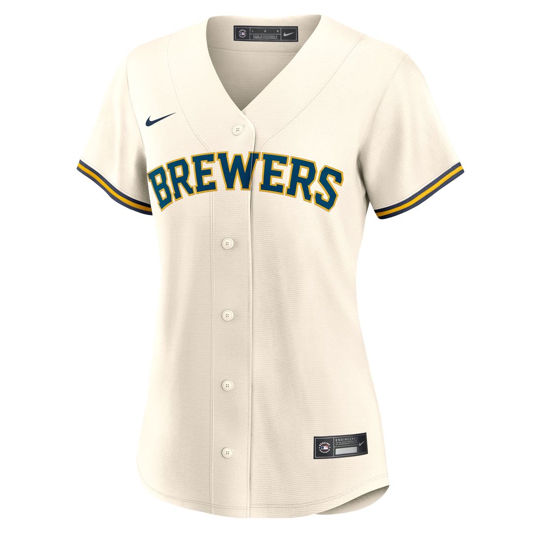 Jackson Chourio Milwaukee Brewers Women's Home Jersey - Cream