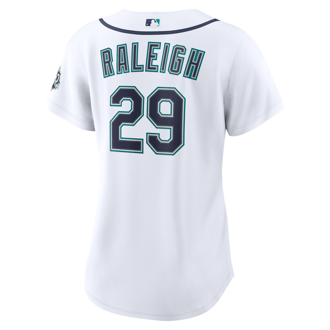 Cal Raleigh Seattle Mariners Women's Home 50th Season Jersey - White