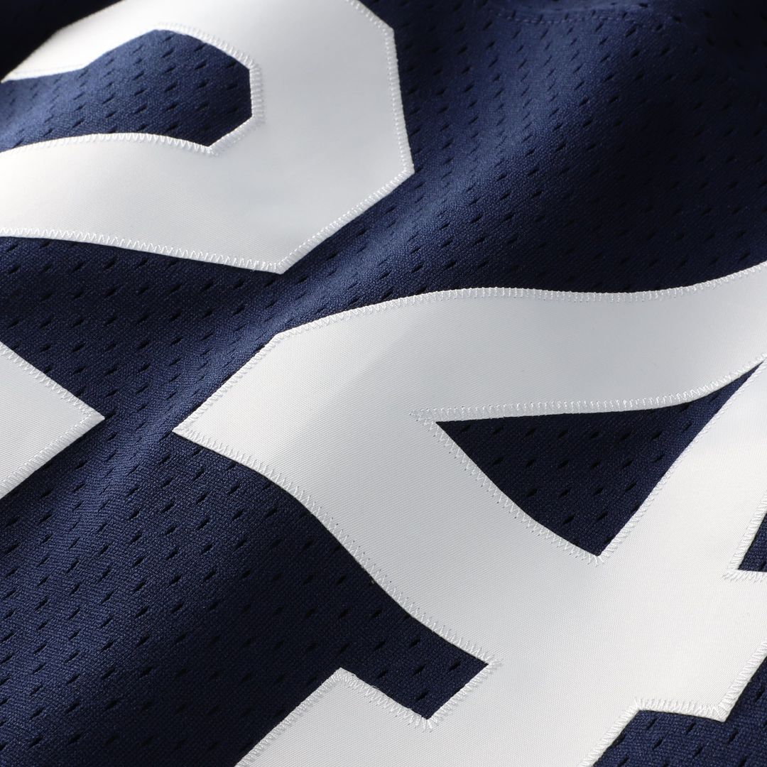 Rickey Henderson New York Yankees Mesh Batting Practice Button-Up Jersey - Navy