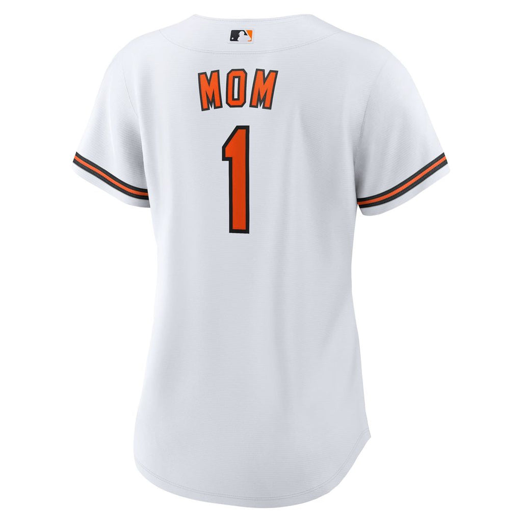 Baltimore Orioles Women's #1 Mom Home Jersey - White