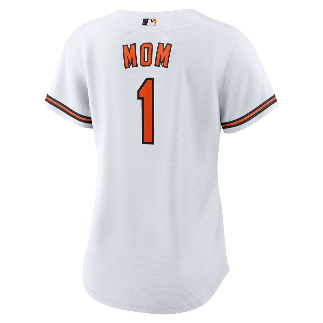 Baltimore Orioles Women's #1 Mom Home Jersey - White