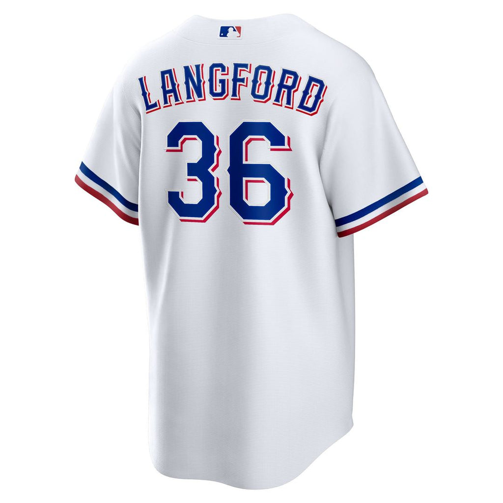 Wyatt Langford Texas Rangers Youth Home Jersey - White
