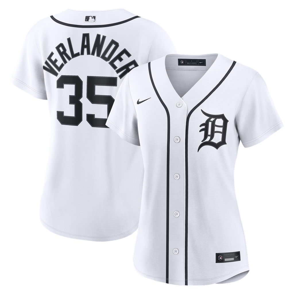 Justin Verlander Detroit Tigers Women's Home Jersey - White