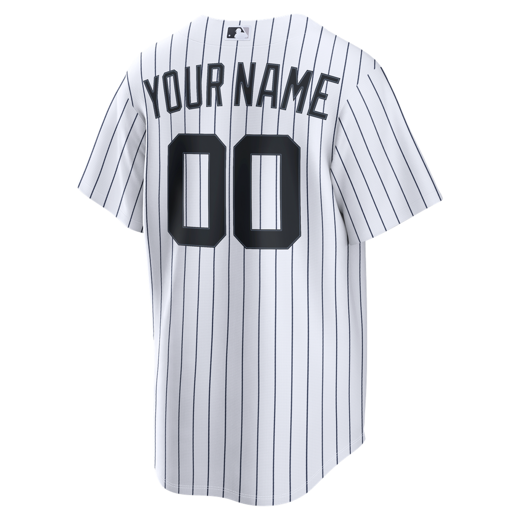 New York Yankees Home Replica Custom Jersey - White