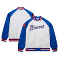 Hank Aaron Atlanta Braves Legends Lightweight Satin Raglan Full-Snap Jacket - White/Royal