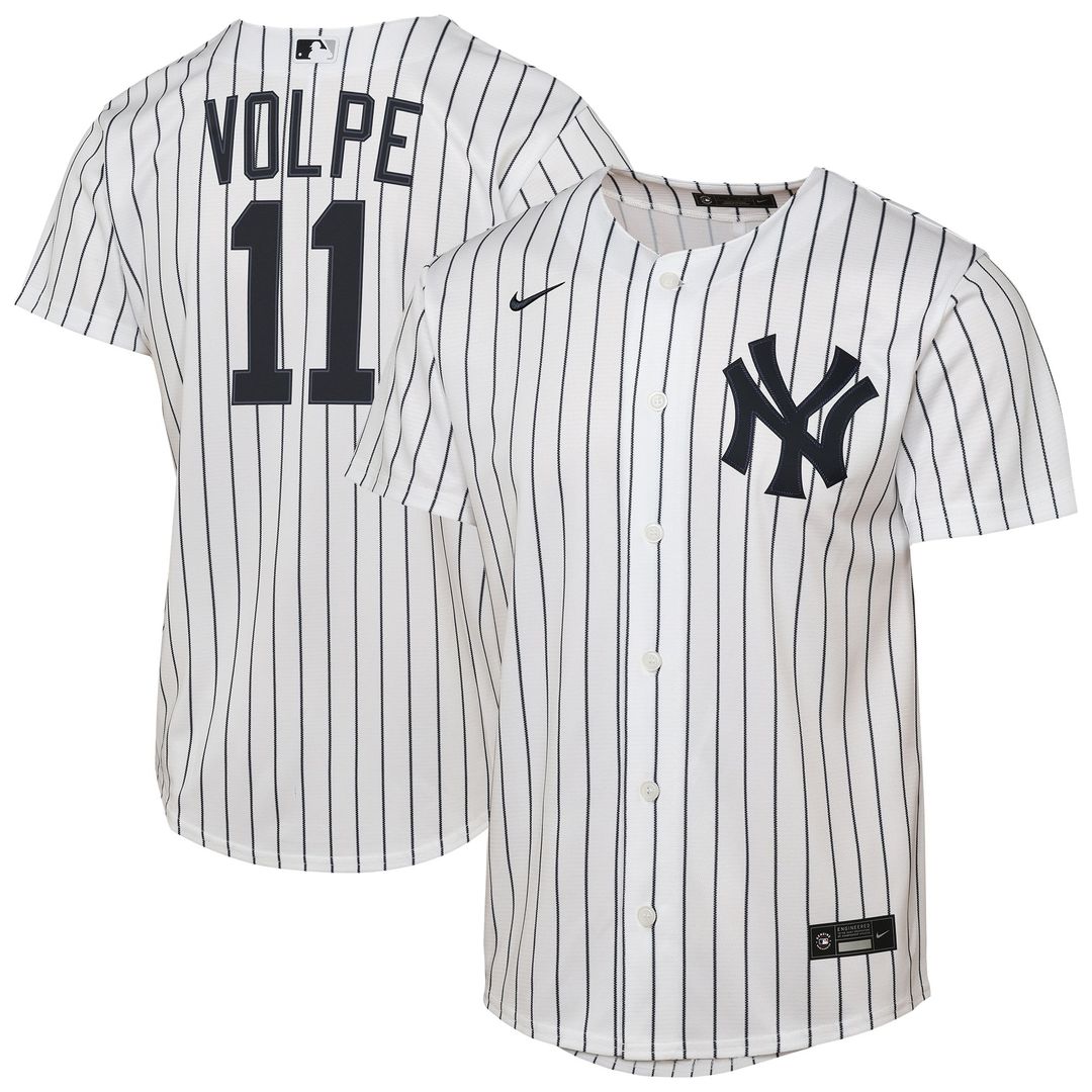 Anthony Volpe New York Yankees Youth Home Jersey - White