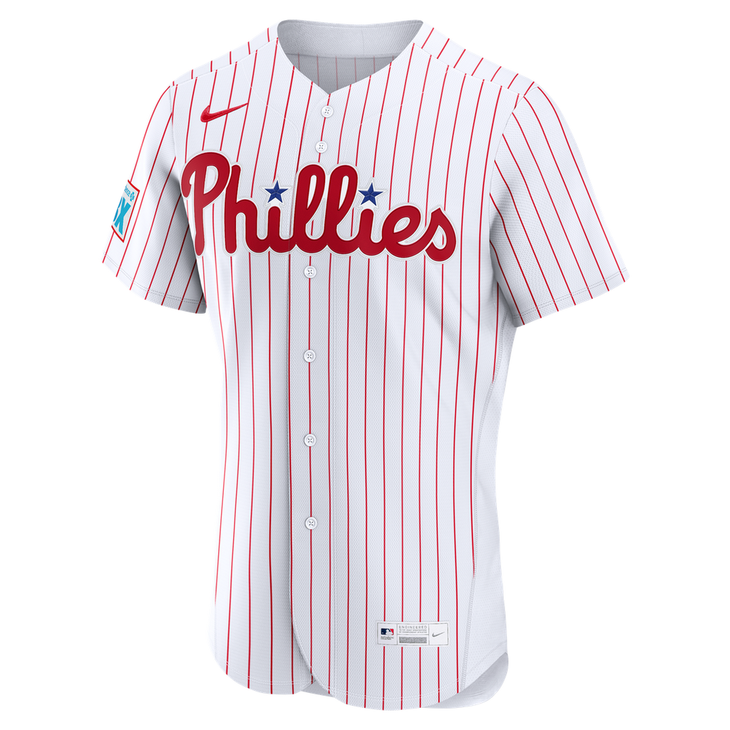 Bryce Harper Philadelphia Phillies Home Authentic Sponsor Patch Jersey - White