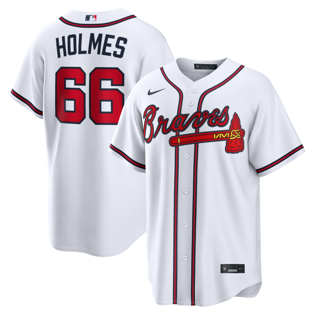 Grant Holmes Atlanta Braves Home Jersey - White