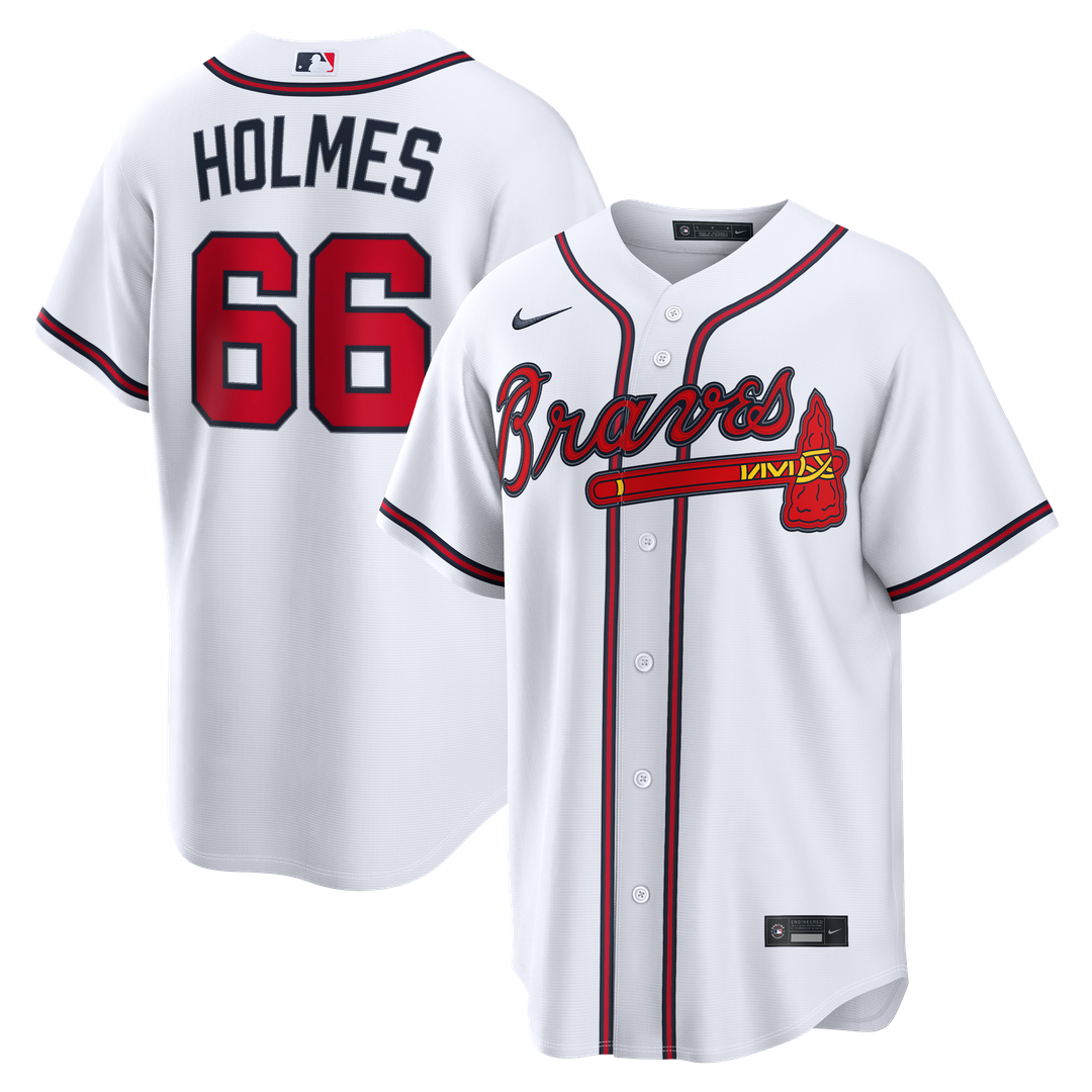 Grant Holmes Atlanta Braves Home Jersey - White