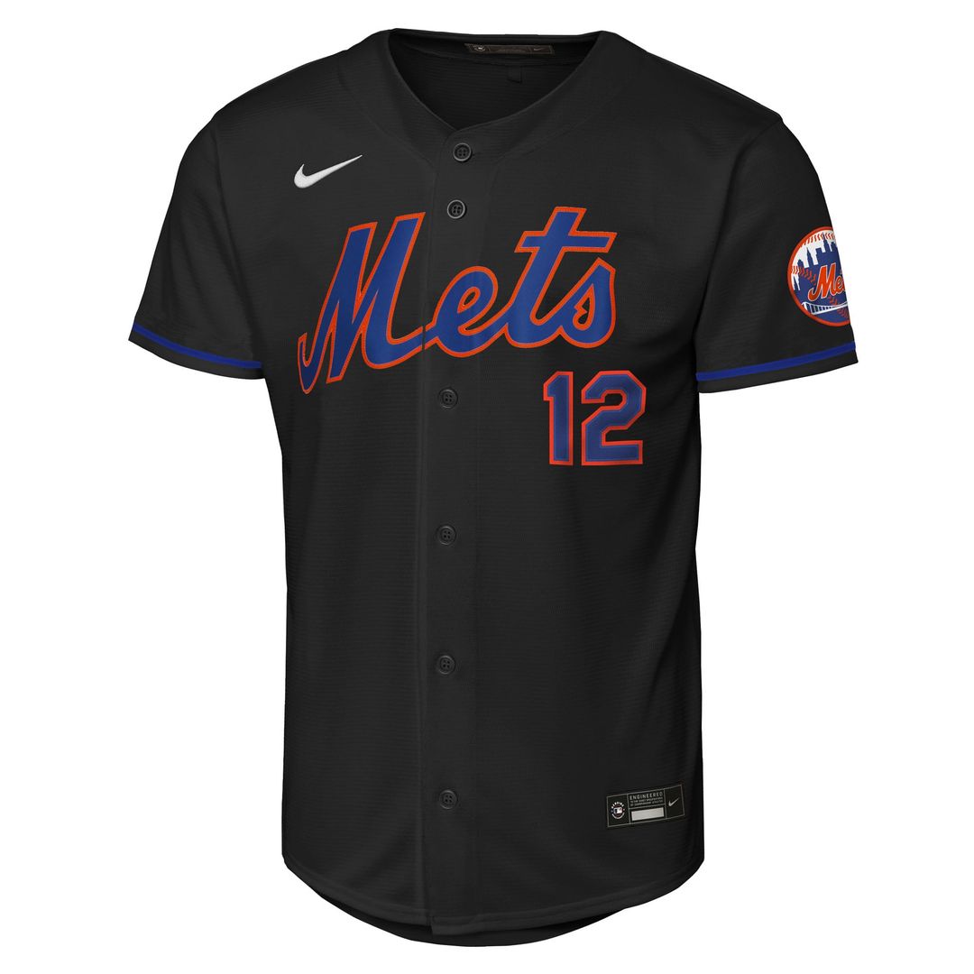 Francisco Lindor New York Mets Youth Alternate Jersey - Black