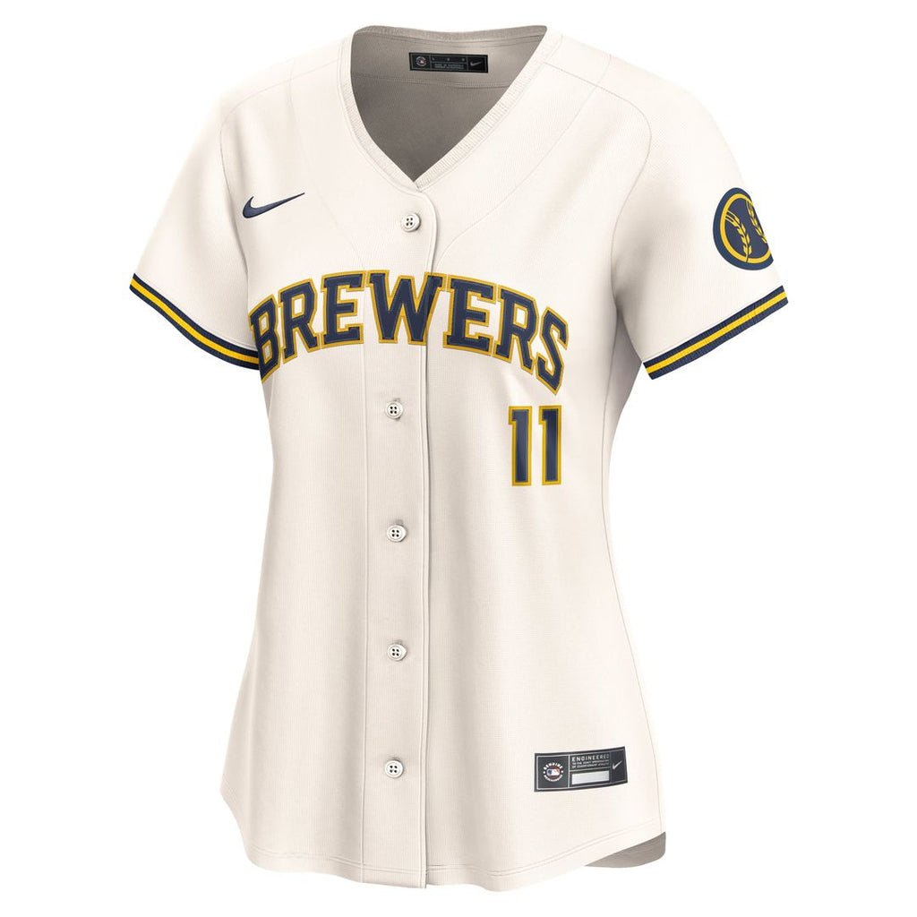 Jackson Chourio Milwaukee Brewers Women's Home Jersey - Cream