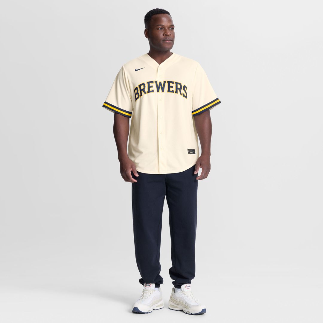 Jackson Chourio Milwaukee Brewers Home Jersey - Cream