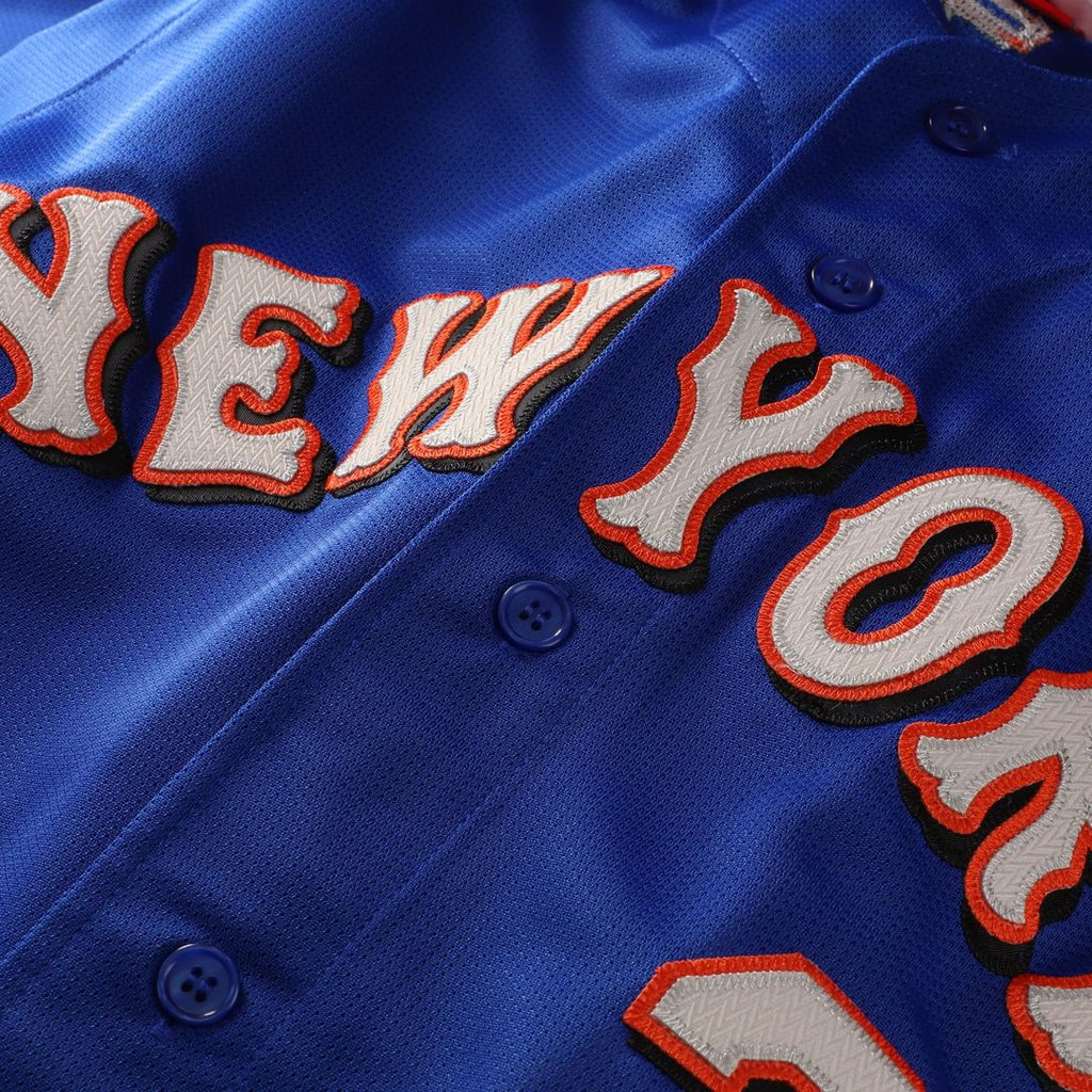 Mike Piazza New York Mets Mesh Batting Practice Button-Up Jersey - Orange
