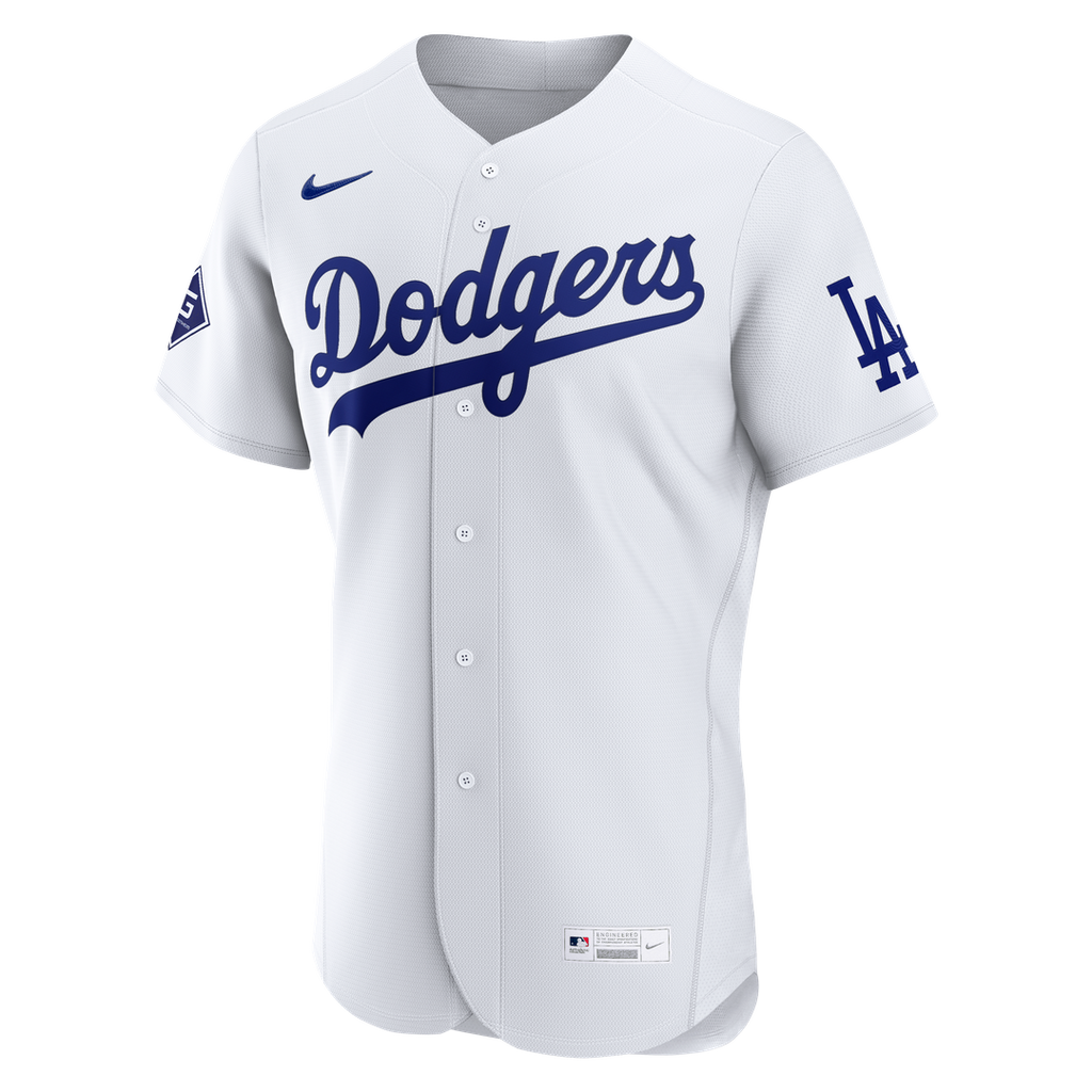 Los Angeles Dodgers Home Sponsor Patch Jersey - White
