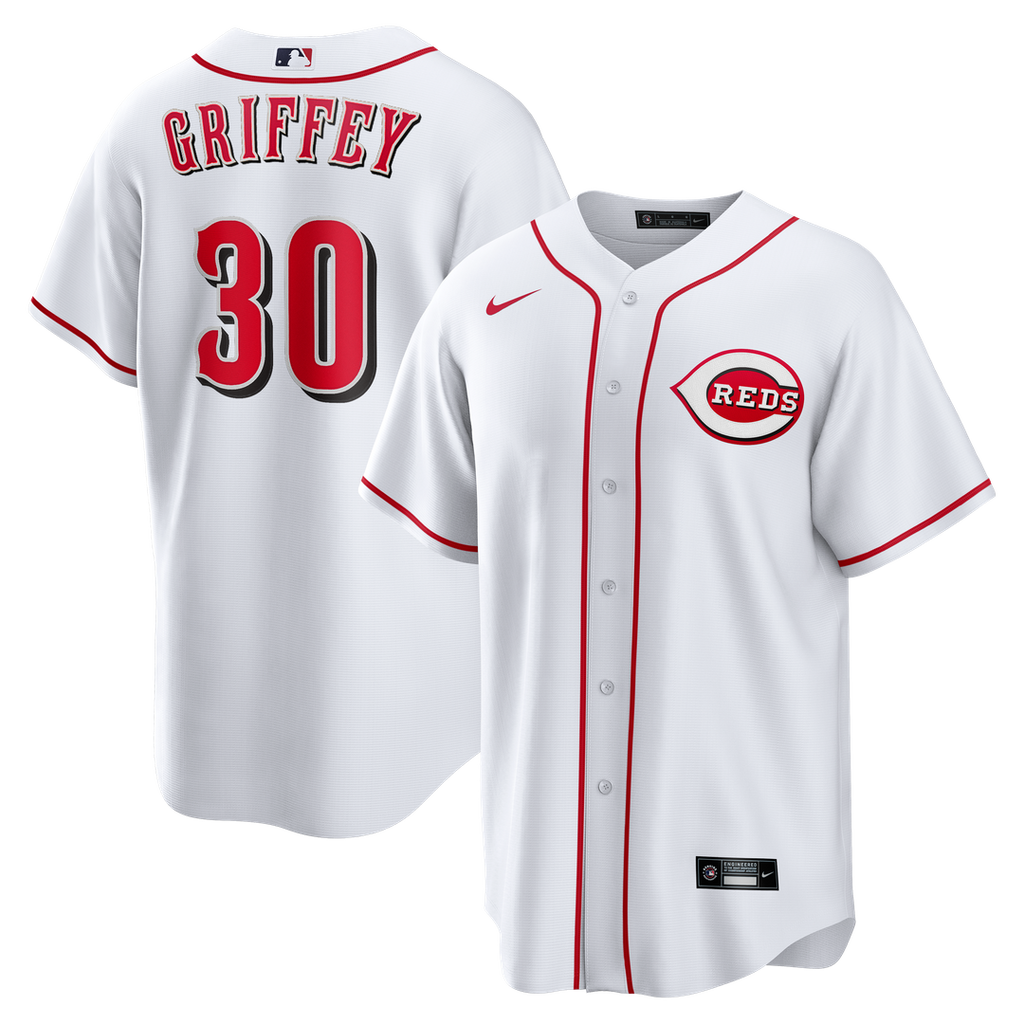 Ken Griffey Jr. Cincinnati Reds Home Retired Player Jersey - White