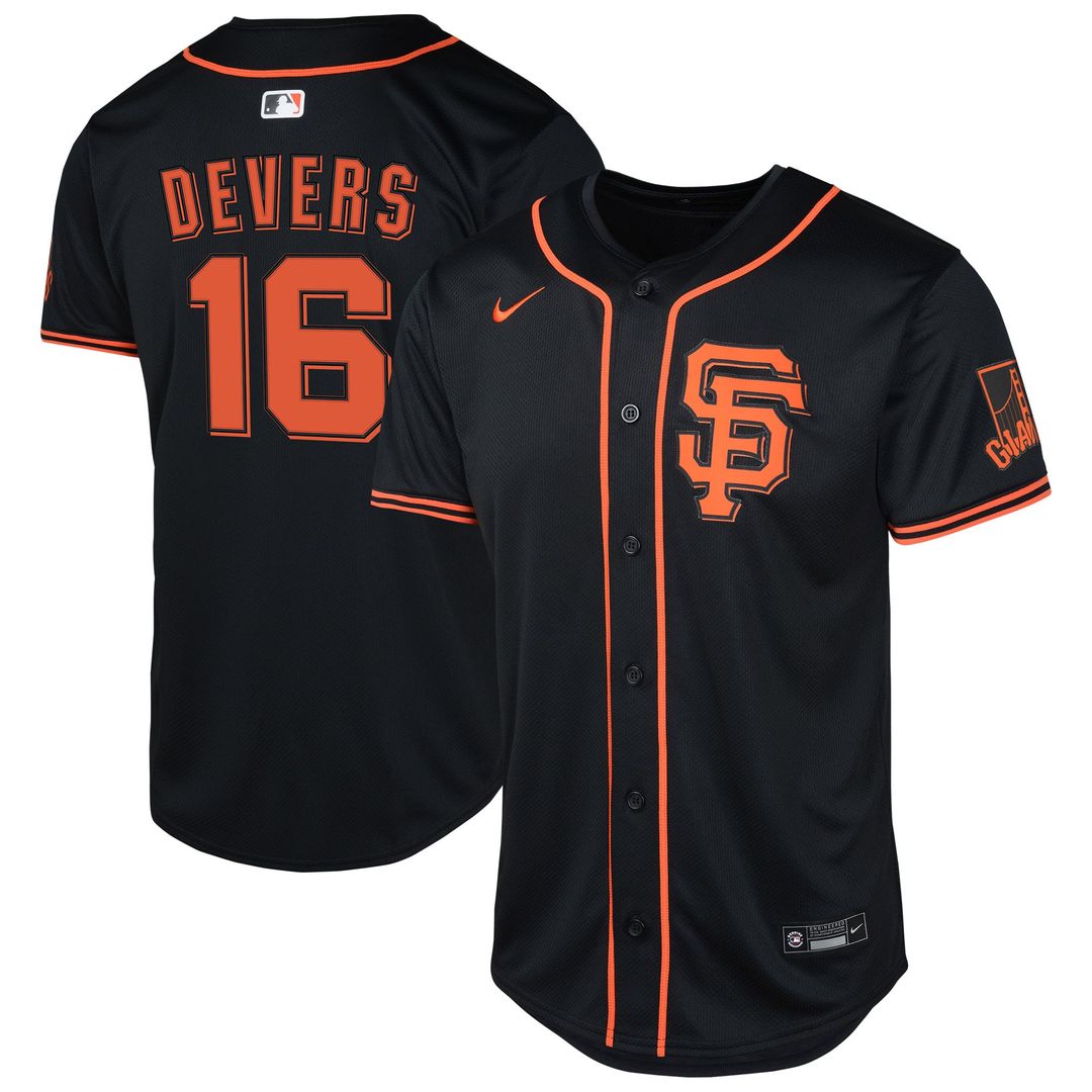 Rafael Devers San Francisco Giants Youth Jersey - Black