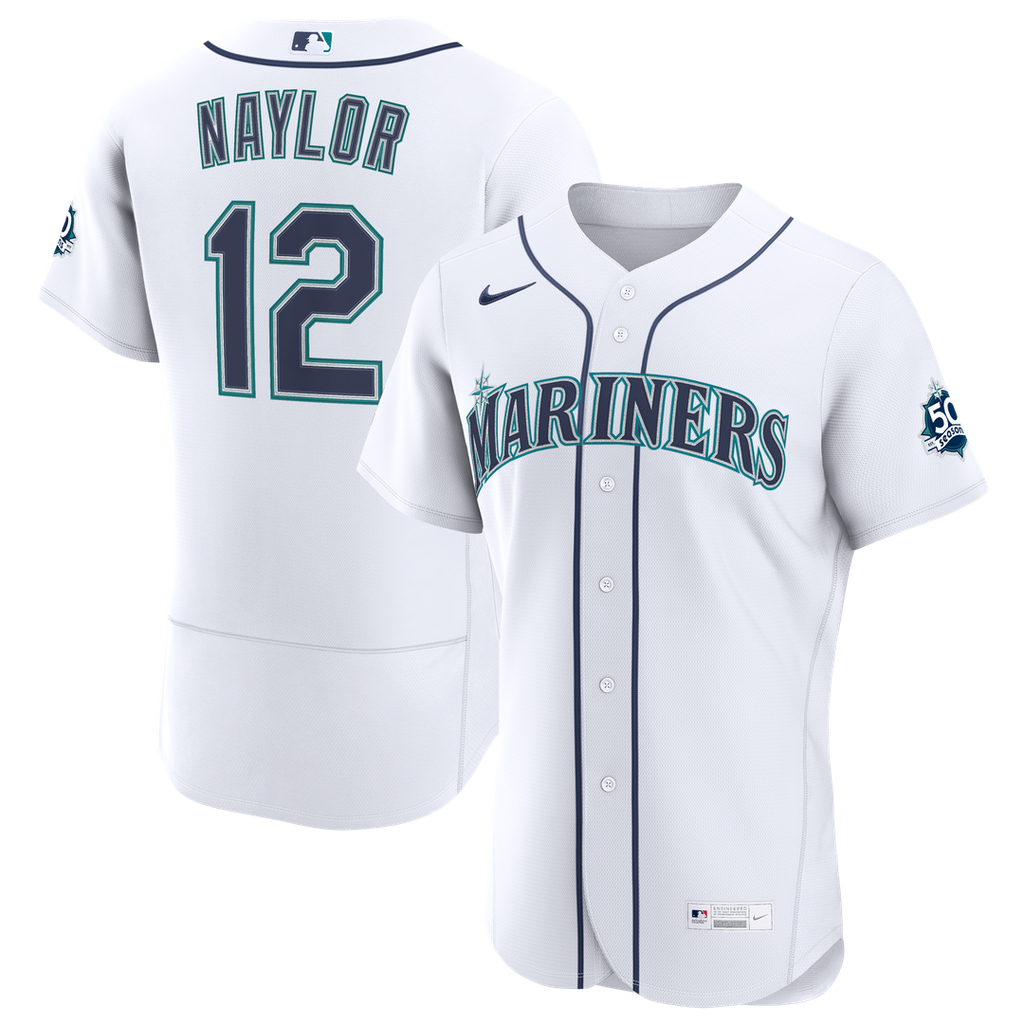 Josh Naylor Seattle Mariners Home 50th Season Jersey - White