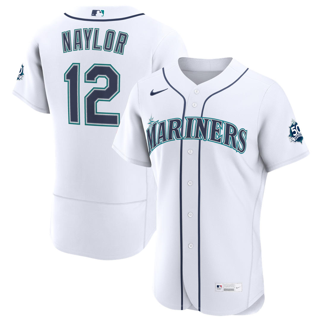 Josh Naylor Seattle Mariners Home 50th Season Jersey - White