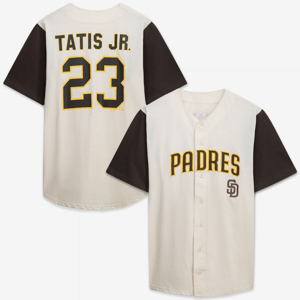 San Diego Padres Big & Tall Two-Color Fashion Jersey - Cream/Brown