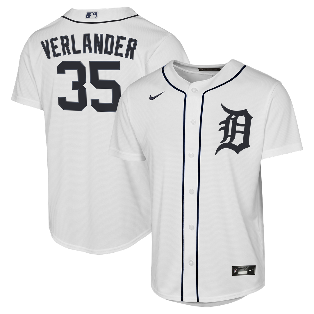 Justin Verlander Detroit Tigers Youth Home Jersey - White