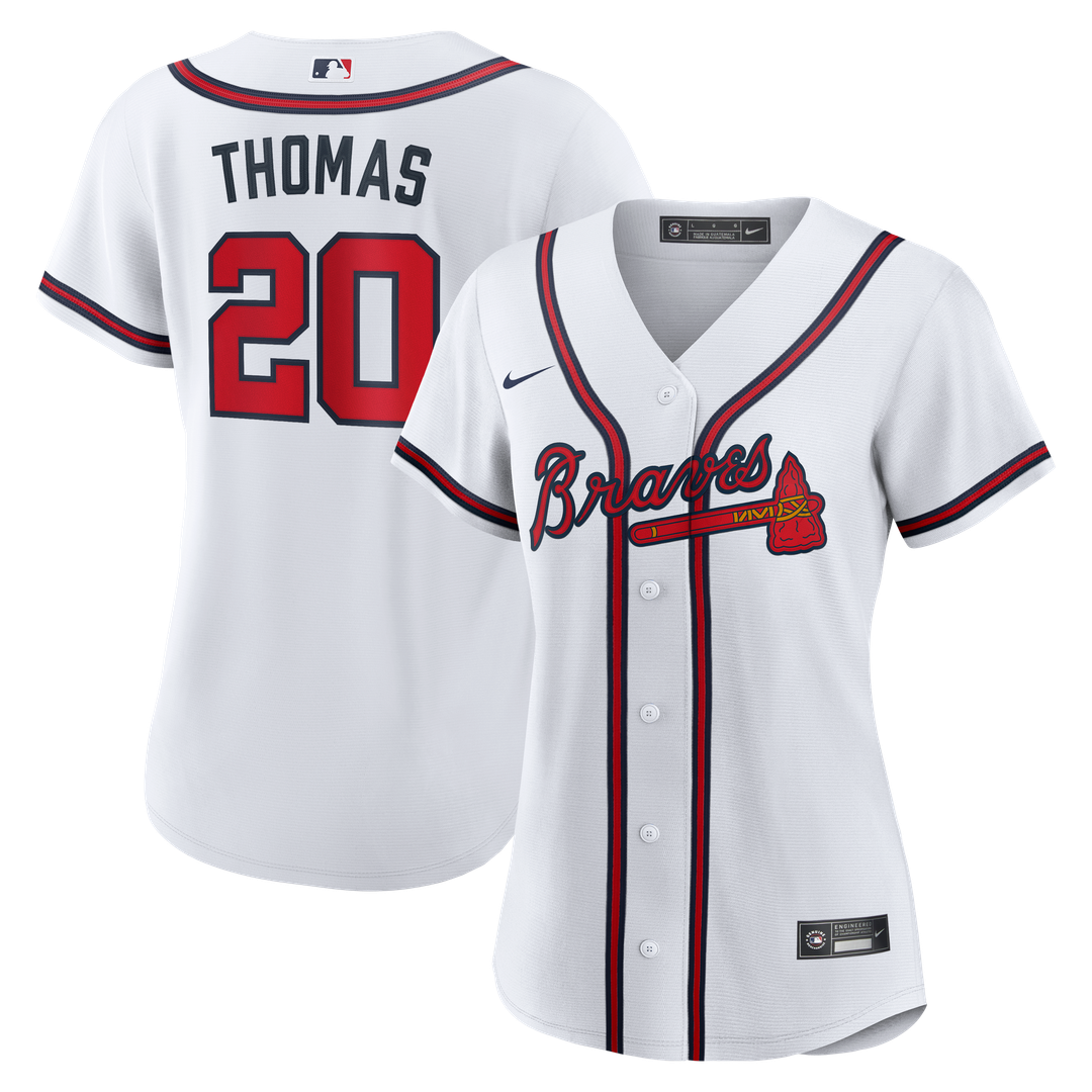 Lane Thomas Atlanta Braves Women's Home Jersey - White