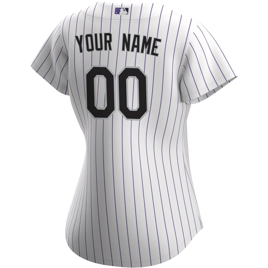 Colorado Rockies Women's Home Replica Custom Jersey - White