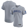 Kansas City Royals Road Elite Patch Jersey - Gray