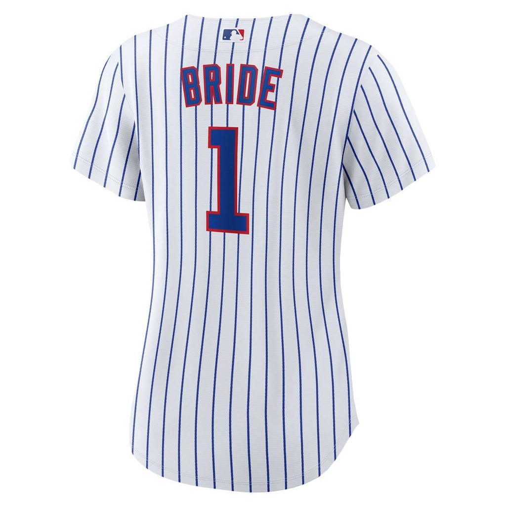 Chicago Cubs Women's #1 Bride Home Jersey - White