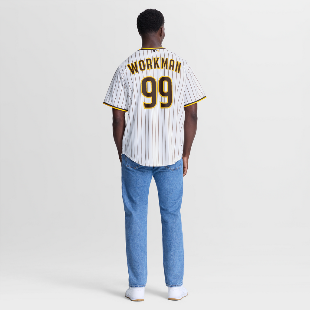 Gage Workman San Diego Padres Home Jersey - White