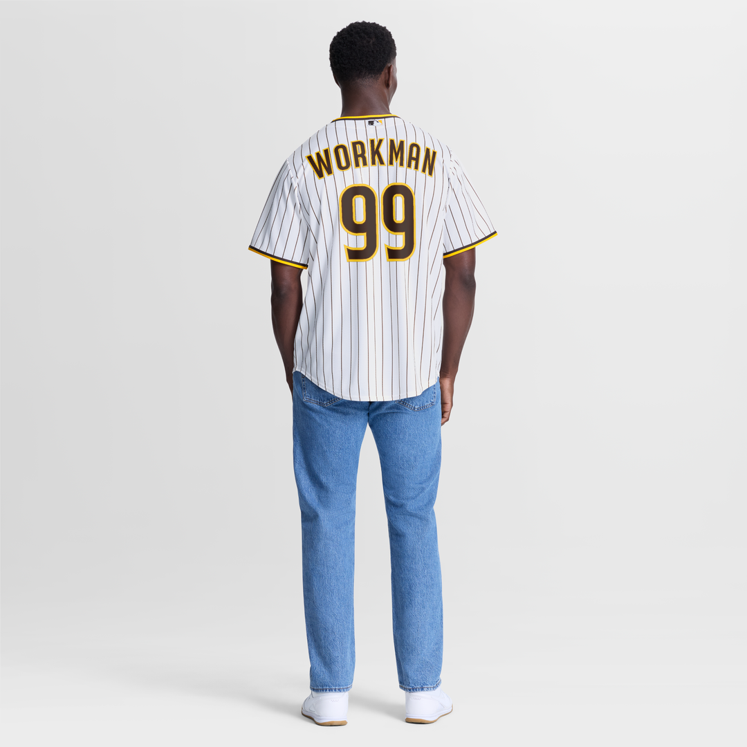 Gage Workman San Diego Padres Home Jersey - White